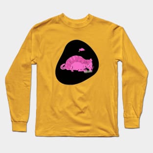 Hollywood Pink Distressed Rat (Loves You) By Abby Anime(c) Long Sleeve T-Shirt